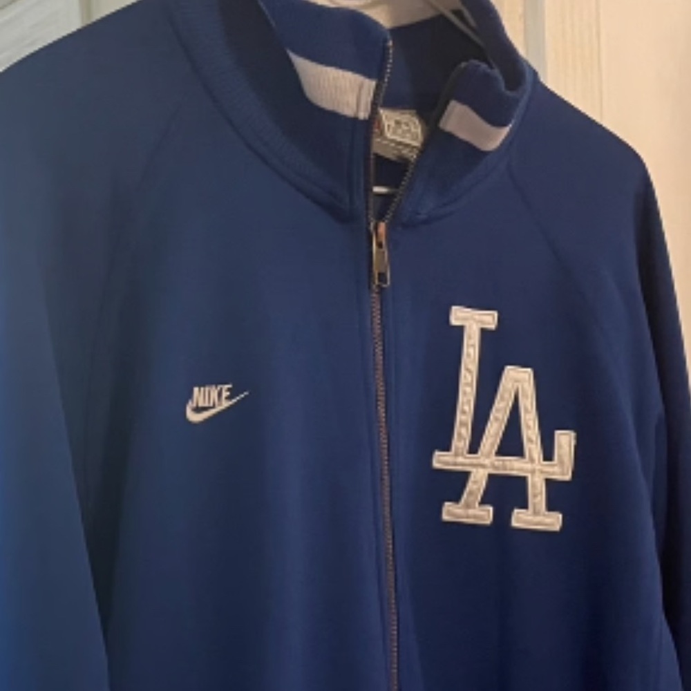 Vintage Los Angeles Dodgers Nike Full-Zip Track Jacket Men's Large Cooperstown C